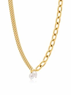 Nialaya Transformer Pearl Necklace