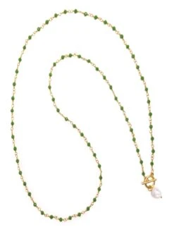 Nialaya Women's Green CZ Wrap Necklace With Pearl 9 Nialaya Women's Green CZ Wrap Necklace With Pearl -Nialaya Jewelry Store nialaya women s necklace women s green cz wrap necklace with pearl wneck 247 29995863572552