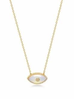 Nialaya Women's Moonstone Evil Eye Necklace