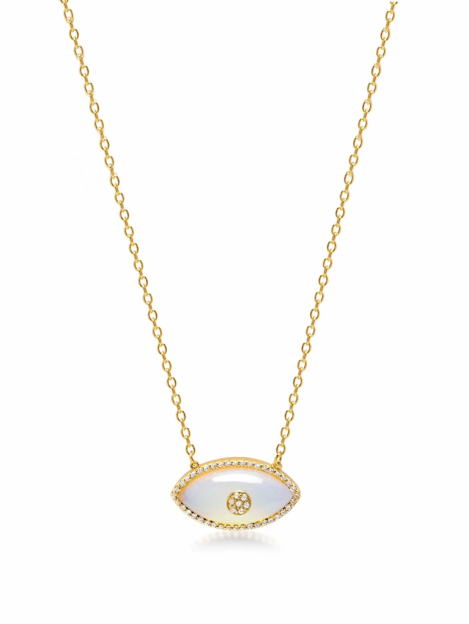 Nialaya Women's Moonstone Evil Eye Necklace 1 Nialaya Women's Moonstone Evil Eye Necklace