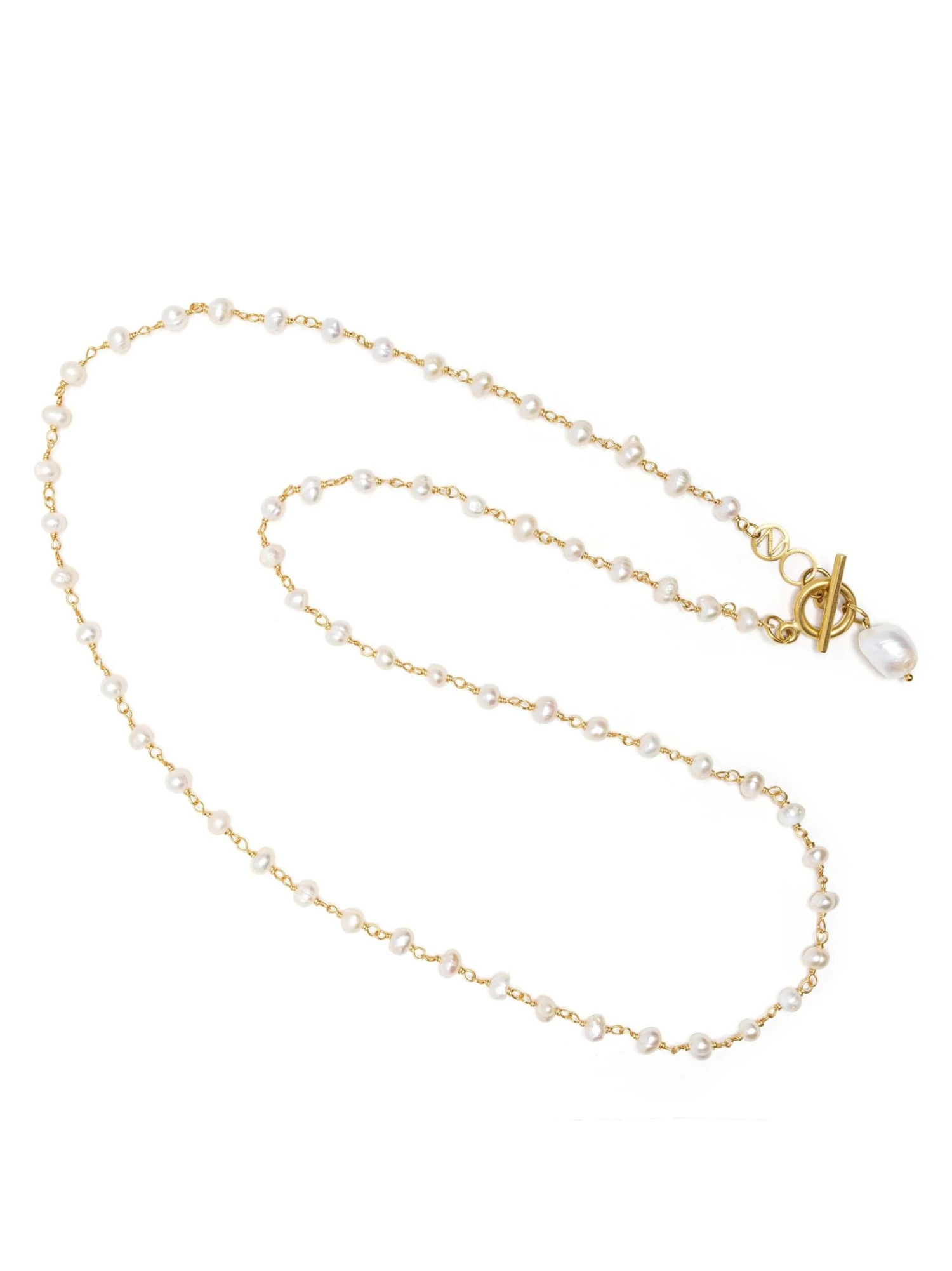 Nialaya Women's Pearl Wrap Necklace 4 Nialaya Women's Pearl Wrap Necklace - Image 4