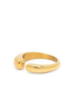 Nialaya Classic Cuff Ring In Gold