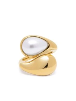 Nialaya Cuff Ring With Pearl In Gold 8 Nialaya Cuff Ring With Pearl In Gold -Nialaya Jewelry Store nialaya women s ring cuff ring with pearl in gold cuff ring with pearl in gold one size wring 084 1168929263