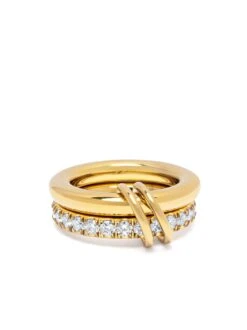 Nialaya Double Band Ring In Gold
