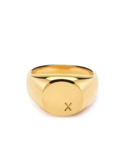 Nialaya Women's Limited Edition X Engraved Ring
